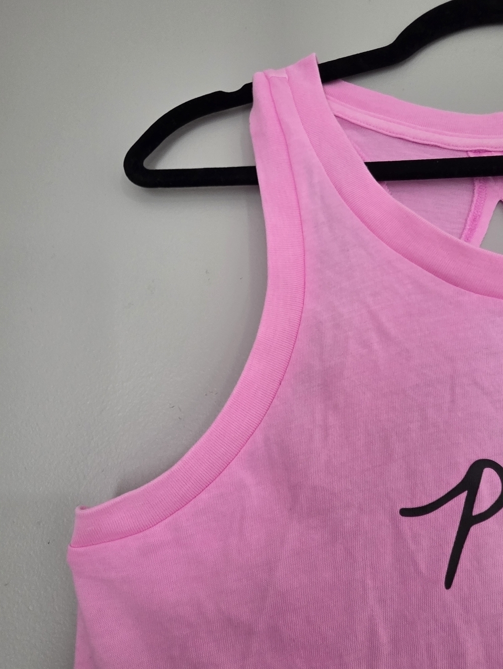 PINK Victoria's Secret Light Pink Script Logo Tank - Picture 2 of 7